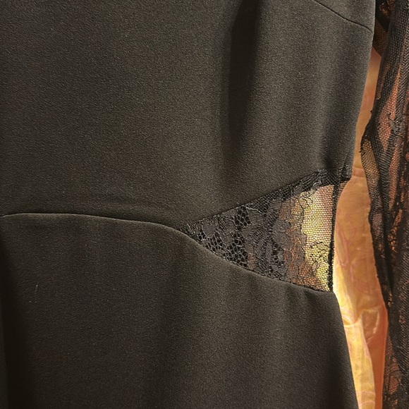 NWOT Lulu’s Bragging Rights Black Lace Long Sleeve Cutout Column Sexy Maxi Dress - Picture 12 of 12